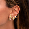  Solid Curved Teardrop Hoop Earring - Adina Eden's Jewels
