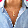  Solid Puffy Heart Paperclip Chain Necklace - Adina Eden's Jewels