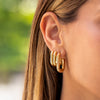  Solid Chunky Open U-Shape Hoop Earring - Adina Eden's Jewels