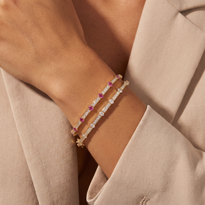 CZ Colored Class Channel Set Bangle