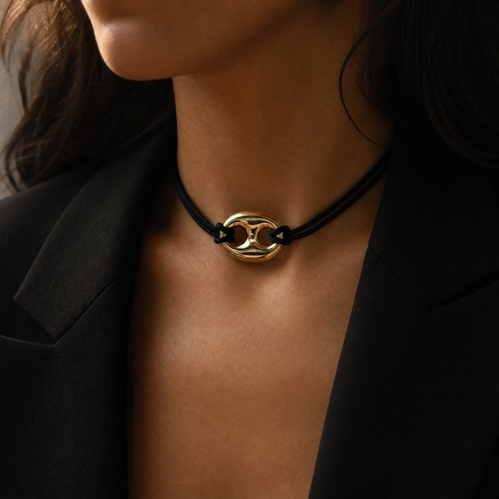 Chunky Mariner Accent Rope Choker – Adina Eden