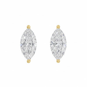 Lab Grown Diamond Marquise Stud Earring 14K
