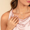  Lab Grown Diamond Small Curved Bar Necklace 14K - Adina Eden's Jewels