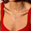  Lab Grown Diamond Oval Bezel Necklace 14K - Adina Eden's Jewels