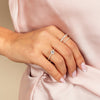 Lab Grown Diamond Pave Solitaire Cut Engagement Ring 14K - Adina Eden's Jewels