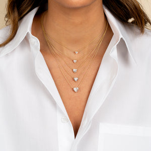 Lab Grown Diamond Heart Solitaire Necklace 14K