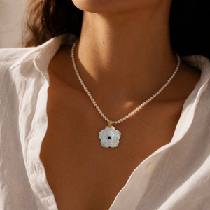 Fancy Colored Center Stone MOP Flower Charm - Adina Eden's Jewels