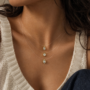 CZ Oval Bezel Illusion Cord Choker Necklace - Adina Eden's Jewels