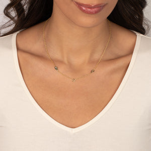 CZ Protection Symbol Charm Necklace