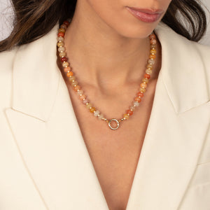 Sunset Mix Beaded Clicker Necklace