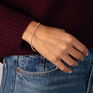 Diamond Cupcake 1 carat Tennis Bracelet 14K - Adina Eden's Jewels