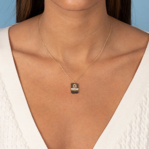  Star Of David Pave Dog Tag Necklace - Adina Eden's Jewels