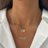  Am Israel Chai Solid Nameplate Necklace - Adina Eden's Jewels