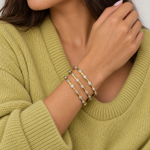 Lab Grown Diamond Multi Marquise Bezel Bangle - Adina Eden's Jewels