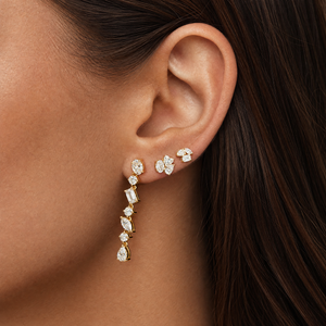 Lab Grown Diamond Multishape Stud Earring 14K - Adina Eden's Jewels