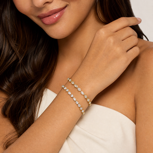 Lab Grown Diamond Multishape Tennis Bracelet 14K