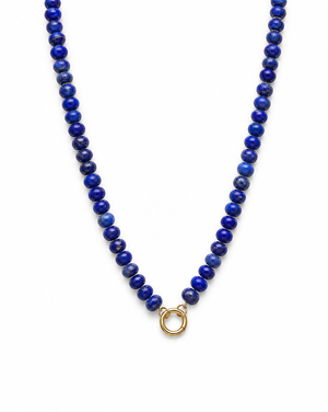 Blue Tiger Eye Natural Stone Beaded Clicker Necklace