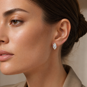 CZ Marquise Stud Earring - Adina Eden's Jewels