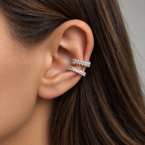 Lab Grown Diamond Multi Oval Open Ear Cuff 14K - Adina Eden's Jewels