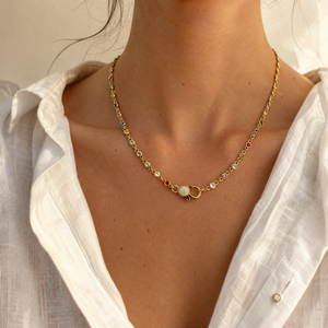 CZ Rainbow Chain Pave Lobster Clasp Necklace