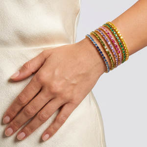 Green Ombre CZ Tennis Bracelet - Adina Eden's Jewels