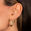  Solid Chunky Open U-Shape Hoop Earring - Adina Eden's Jewels