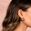  Solid Puffy Oval Shape Stud Earring - Adina Eden's Jewels