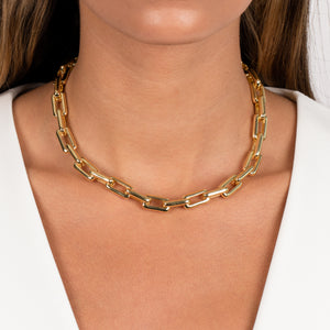  Solid Chunky Paperclip Necklace - Adina Eden's Jewels
