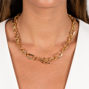  Chunky Multi Open Link Toggle Necklace - Adina Eden's Jewels