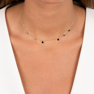  Dainty Dangling Solid Discs Choker - Adina Eden's Jewels