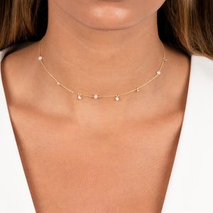  Tiny Clustered Pearl Choker - Adina Eden's Jewels