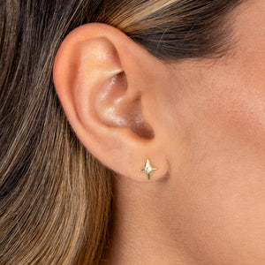  CZ Starburst Stud Earring - Adina Eden's Jewels