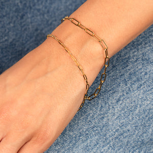  Small Paperclip Bracelet 14K - Adina Eden's Jewels