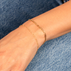  Baby Figaro Bracelet 14K - Adina Eden's Jewels