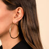  Thin Solid Wavy Open Hoop Earring - Adina Eden's Jewels