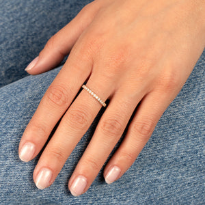  Diamond Thin Band 14K - Adina Eden's Jewels