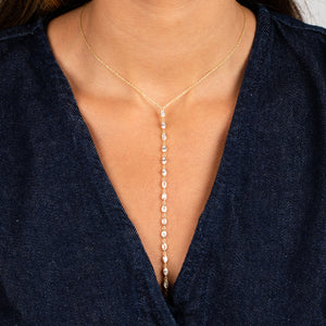  Multi Marquise CZ Lariat Necklace - Adina Eden's Jewels