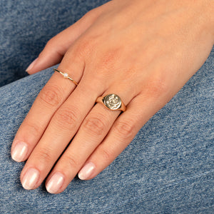  Zodiac Signet Pinky Ring - Adina Eden's Jewels