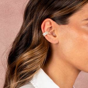  Double Row Baguette Ear Cuff - Adina Eden's Jewels