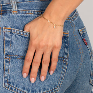  Dangling Pearl Link Bracelet - Adina Eden's Jewels