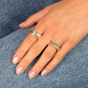  Solid Wide Ridged Band Ring - Adina Eden's Jewels