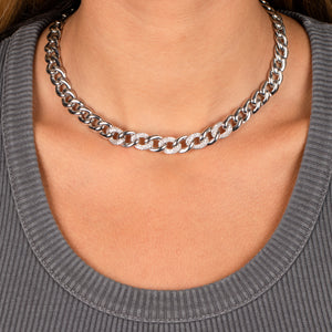  Solid/Pavé Chunky Cuban Link Necklace - Adina Eden's Jewels