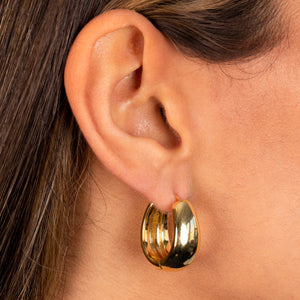  Solid Mini Super Wide Hoop Earring - Adina Eden's Jewels