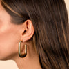 Thin Graduated Oval Shape Hoop Earring - Adina Eden's Jewels