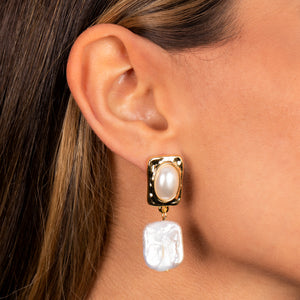  Vintage Pearl Drop Stud Earring - Adina Eden's Jewels