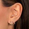 Diamond Pave/Solid Cage Stud Earring 14K - Adina Eden's Jewels