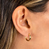  Solid Wide Rounded Huggie Earring - Adina Eden's Jewels