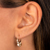  Diamond Pave Dangling Discs Hoop Earring 14K - Adina Eden's Jewels