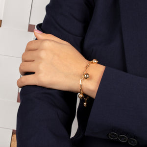  Dangling Graduated Ball Link Bracelet - Adina Eden's Jewels