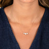  Princess Cut & Heart Bezel Pendant Necklace - Adina Eden's Jewels